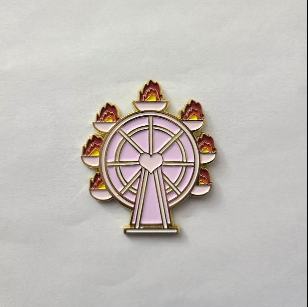Fire Ferris Wheel Enamel Pin